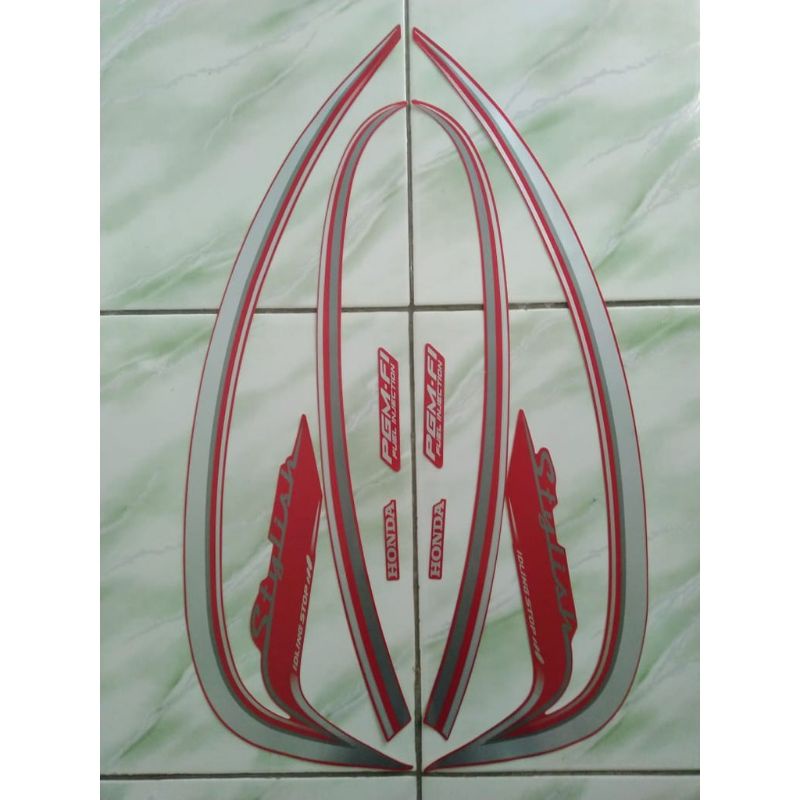 striping lis stiker standar ori Scoopy stylish 2015 2016 merah stiker ori Scoopy stylish 2015 2016 m