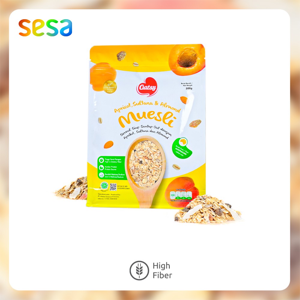 

OATSY Muesli Apricot Sultana & Almond 500gr - Sereal Sarapan