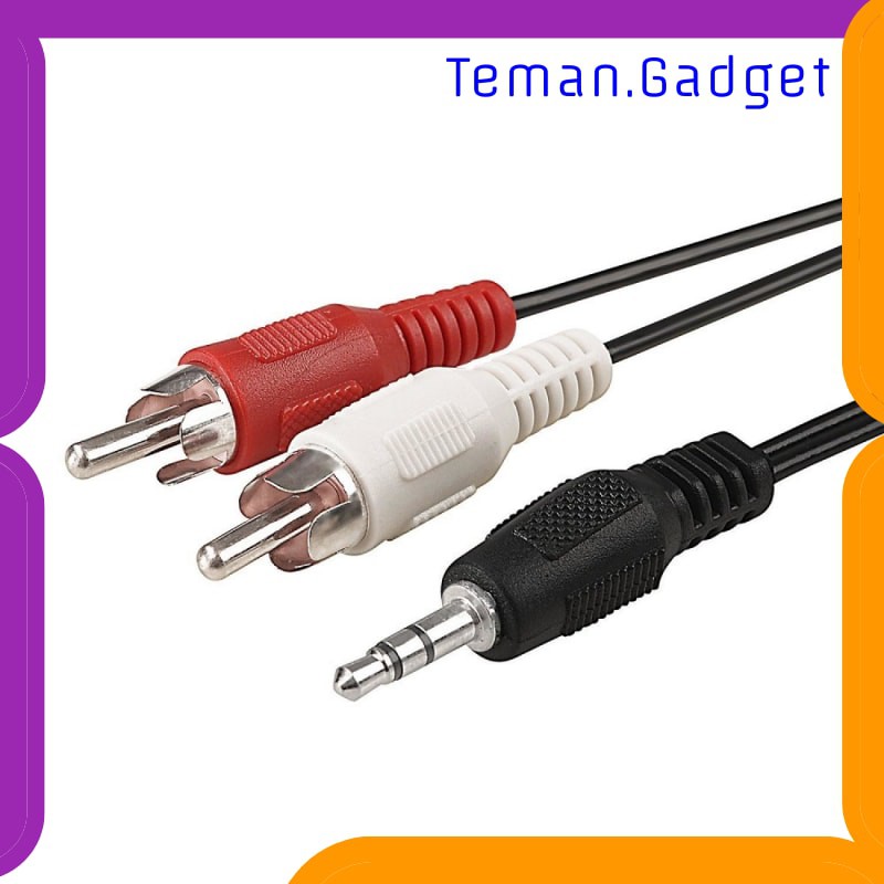 TG-AI187 HIFI GOOD QUALITY JACK 3.5MM STEREO TO RCA MALE AUDIO CABLE 1M