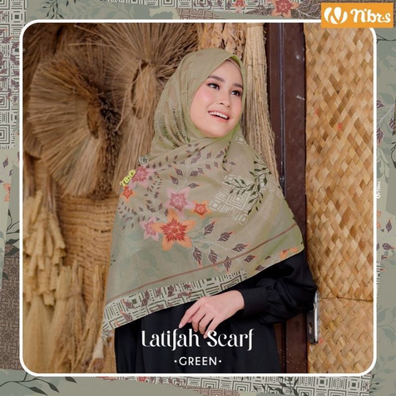 HIJAB SEGIEMPAT MOTIF LATIFAH SCARF NIBRAS