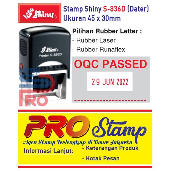 

Stempel Shiny S-836D / Dater 45x30mm Custom