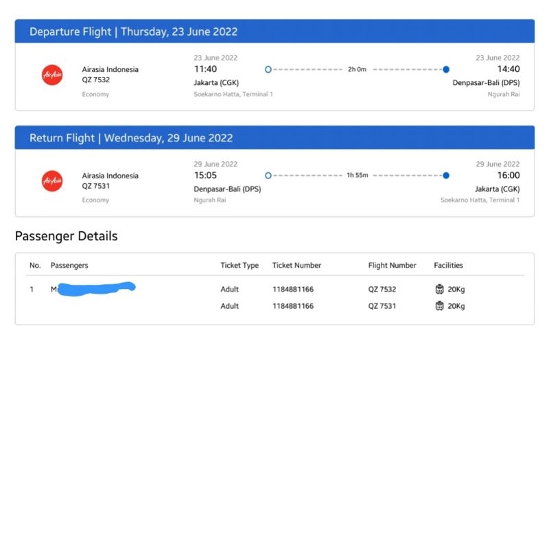 Tiket pesawat Jakarta Bali pp