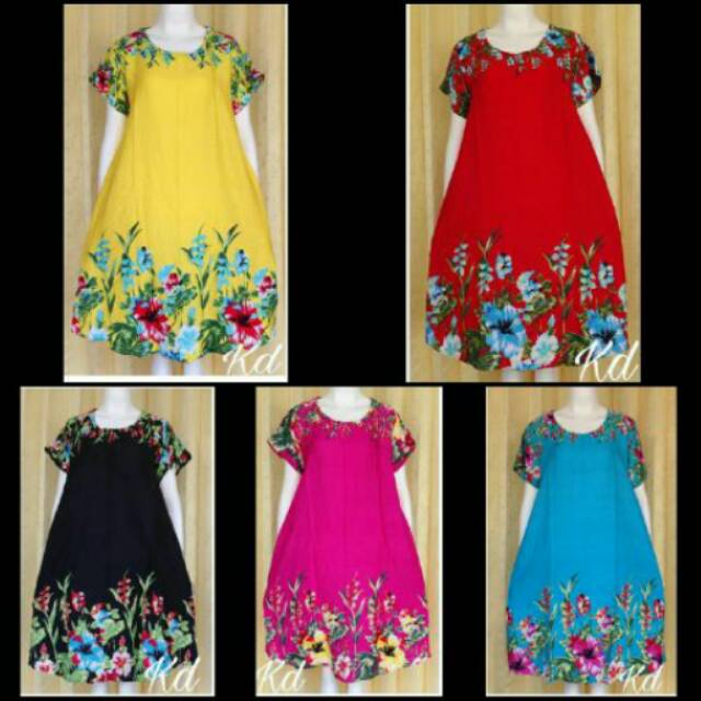 Daster Bali VEGA Rayon Motif  Bunga  Dress Baju  Tidur  Harga 