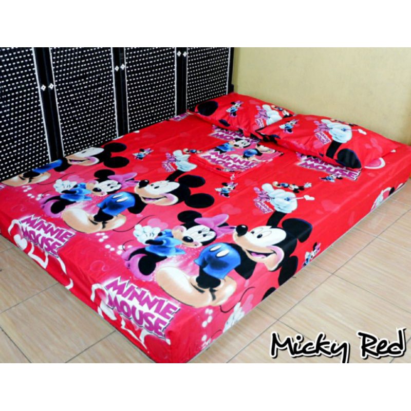 SPREI HOMEMADE MINNIE MOUSE RED / SPREI KARAKTER / SPREI MOTIF / SPREI GROSIR TERMURAH