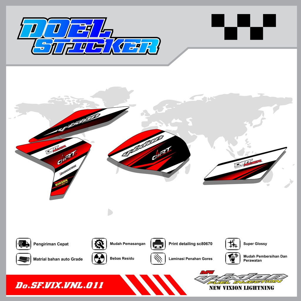 STICKER STRIPING VIXION NVL - STICKER STRIPING LIST VARIASI HOLOGRAM , CROME VIXION NVL 2013-2014 DOEL 011