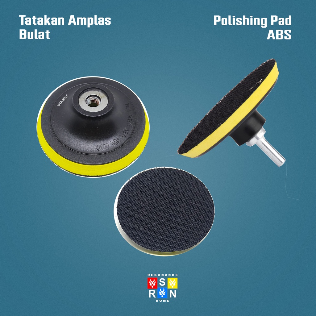 Tatakan Amplas Velcro 4 Inci l Pad Perekat Amplas Kasar l Gerinda Tangan Resonance Home