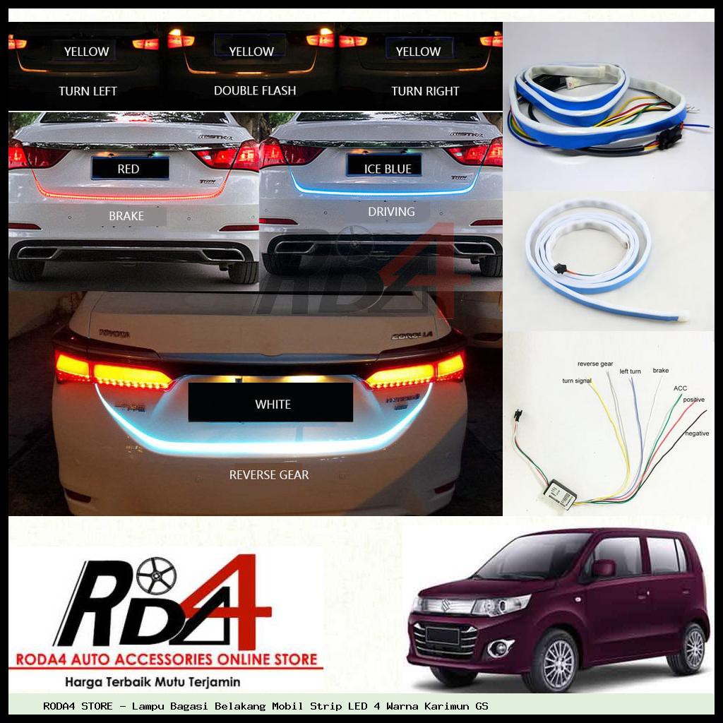 Lampu Bagasi Belakang Mobil Strip LED 4 Warna Karimun GS