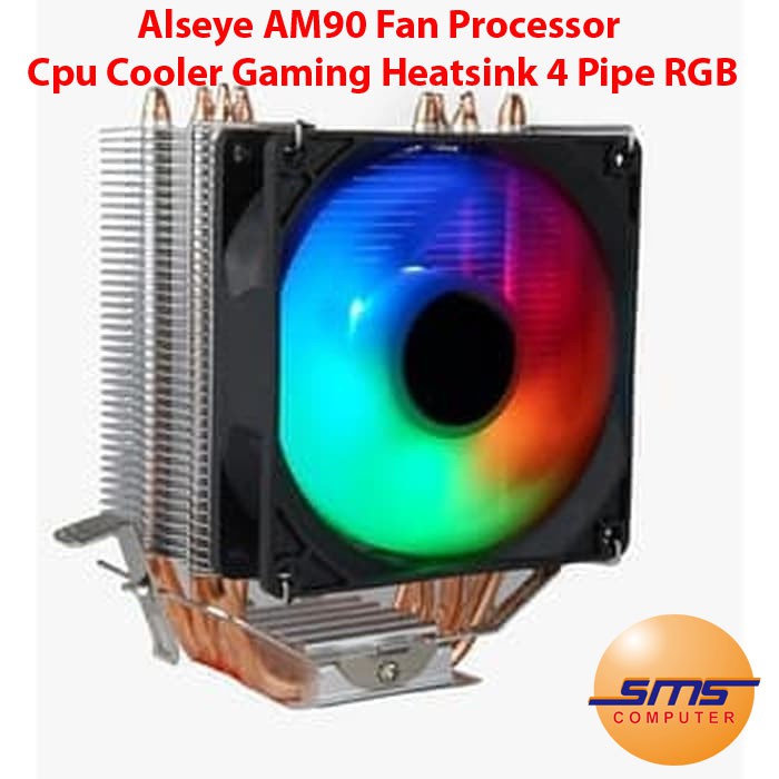 Jual Alseye AM90 Fan Processor Cpu Cooler Gaming Heatsink 4 Pipe RGB Shopee Indonesia