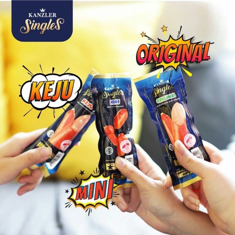 

READY SOSIS KANZLER SINGLES HOT / KANZLER SINGLES ORIGINAL KEJU MINI 65gr