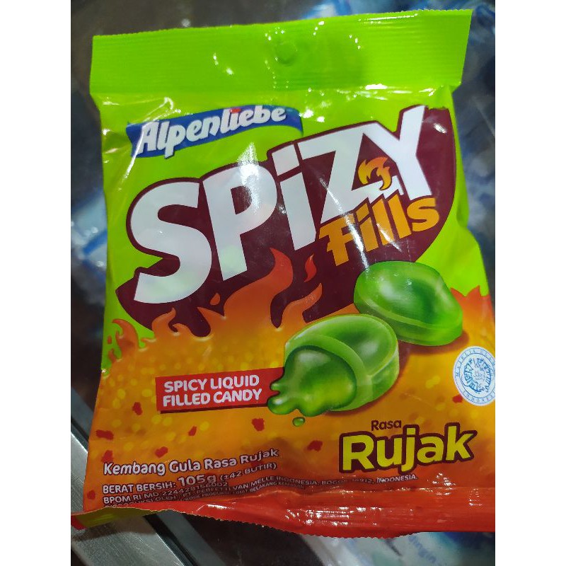PERMEN ALPENLIEBE SPIZY FILLS RASA RUJAK 105GR