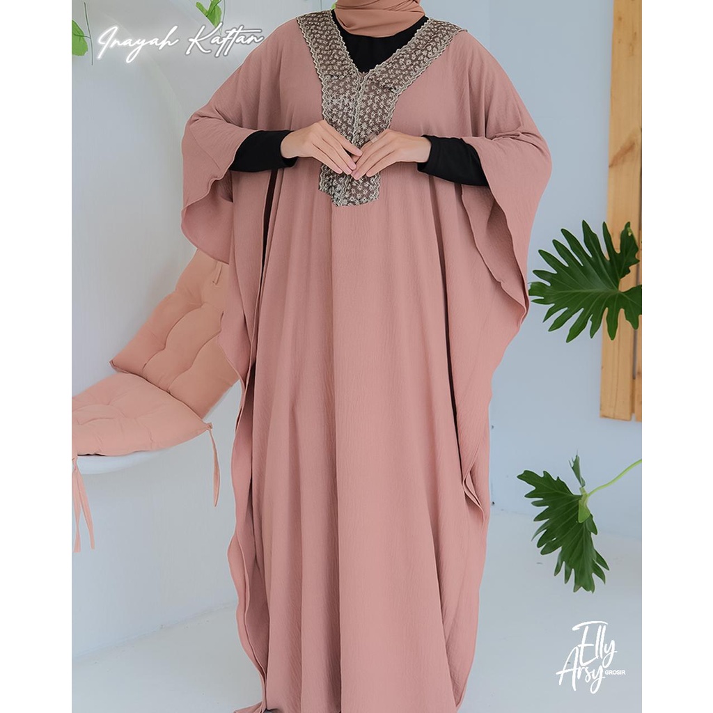 Gamis KAFTAN hari rayah rayna inayah nahara oversize cantik muslim muslimah fashion ootd hits modern selebgram