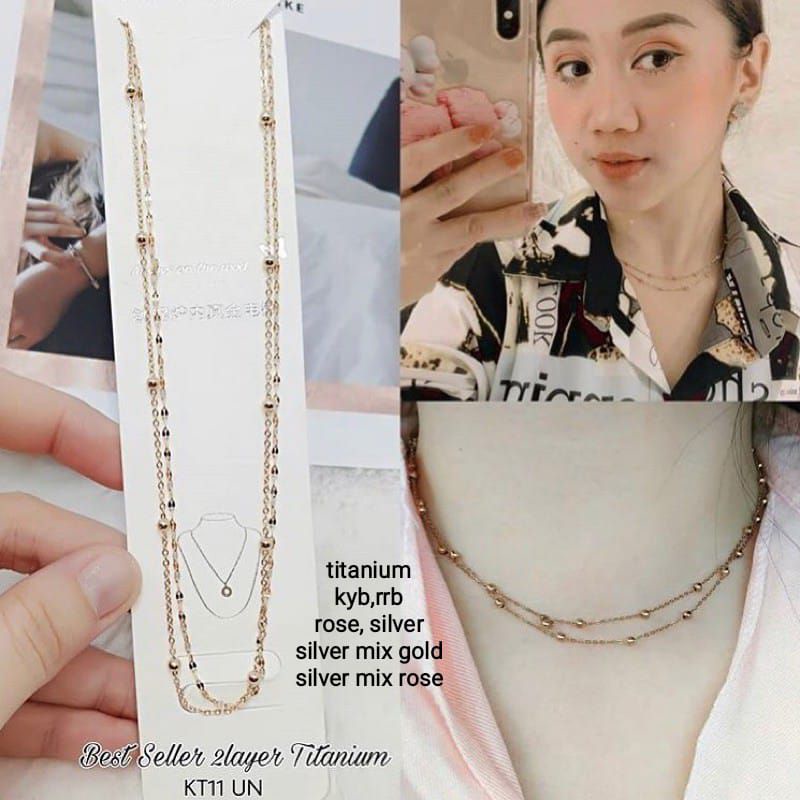 Kalung, gelang jedar titanium 2layer,tidak luntur,mewah,cocok buat kado,pesta pernikahan dll