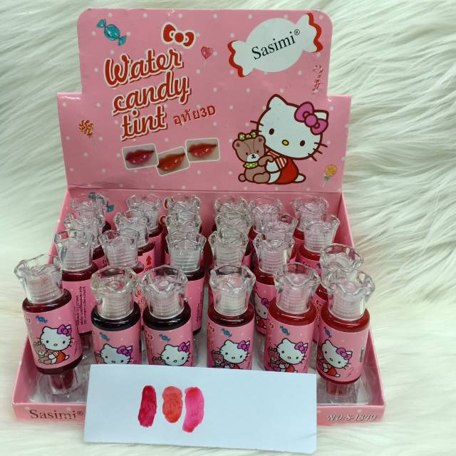 SASIMI 3D / LIP TINT SASIMI PINK WATER CANDY  ISI 24.PCS / BOK