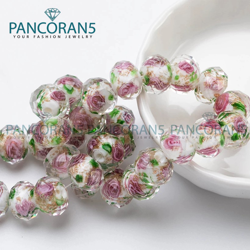 Bahan Gelang Crystal Ceko Murano Lampwork