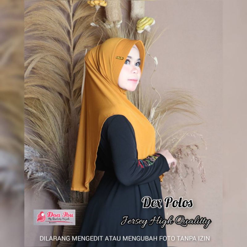 jilbab Dex polos ori DOI