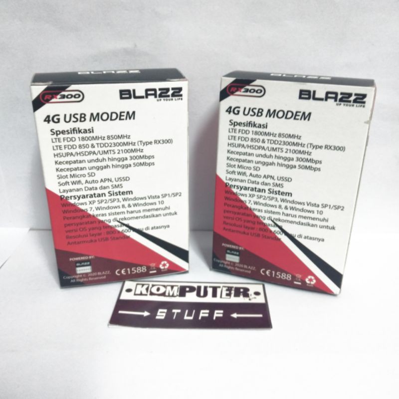 USB Modem Blazz RX300 Speed 300Mbps 4G LTE UNLOCK (ALL JARINGAN )