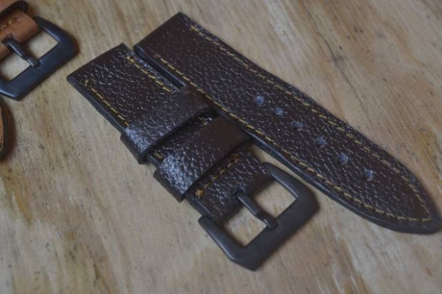 Strap tali Jam Tangan Kulit Sapi Asli Size 24mm Murah