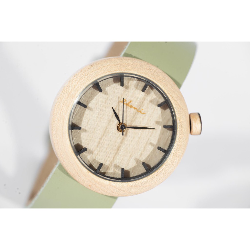 Eboni - Jam Tangan Kayu Wanita Maple 2.0 Sage / Wooden Watches Women