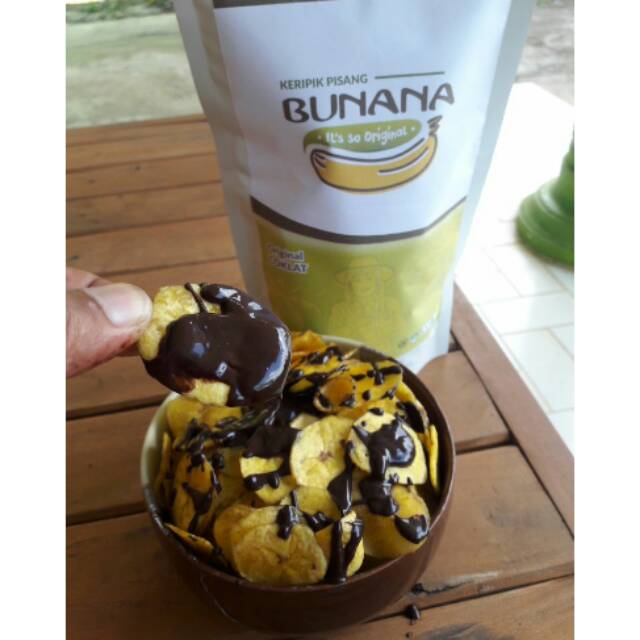 

Snack keripik pisang BUNANA CHIPS original tanpa bumbu tabur