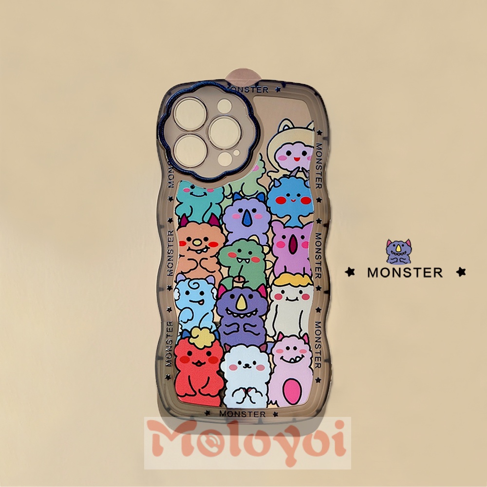 Soft Case Motif Kartun Monster Kecil Untuk IPhone 13 11 12 Pro MAX XR 7 8 Plus 6 6s Plus XS MAX X SE 2020