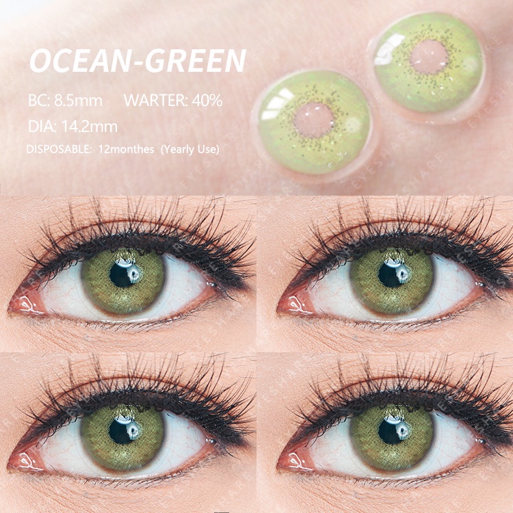 （COD）OCEAN 1 pasang lensa kontak warna diameter 14MMsoftlenssoftlens matasoftlens mata korea