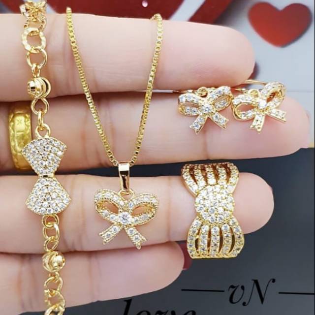 Xuping set perhiasan lapis emas 24k 0909