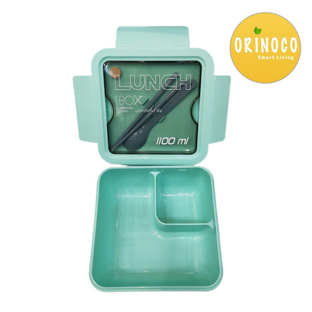 Lunchbox Orinoco 1100Ml Include Sumpit Dan Sendok Bpa Free