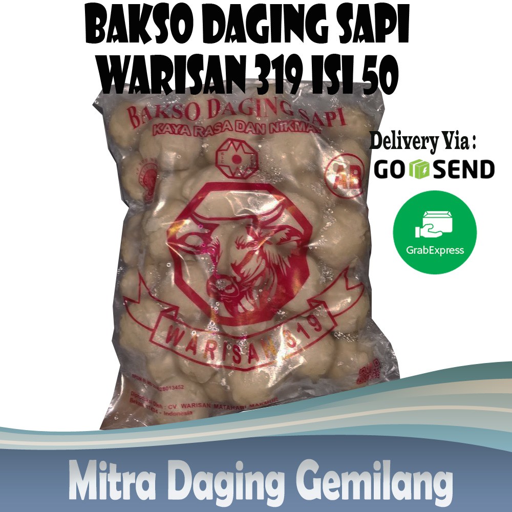 

Bakso Daging Sapi Warisan 319 isi 50 butir Baso