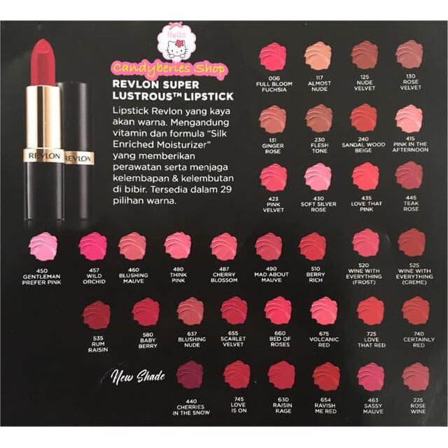 Hot Deal Revlon Lipstik Super Lustrous Shopee Indonesia Lipstik revlon no 435
