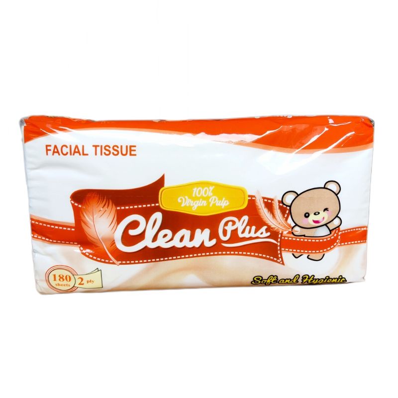 Tisu Clean Plus 180 Sheets 2ply lembut HONESTYCO