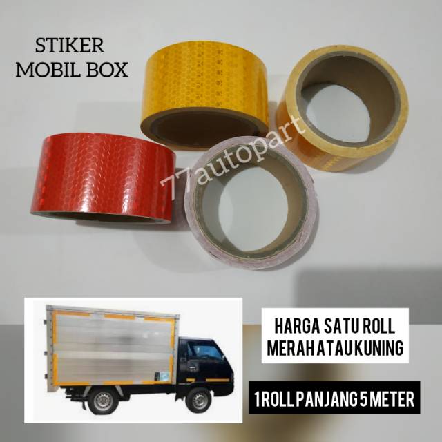 Stiker mobil box truck 5meter merah atau kuning