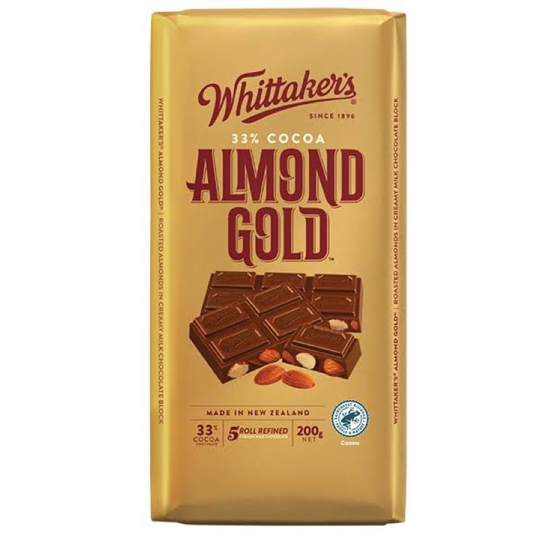 

Whittakers Almond Gold Whittaker Coklat Almond Whittakers Chcocolate Bar Coklat Import 200grams