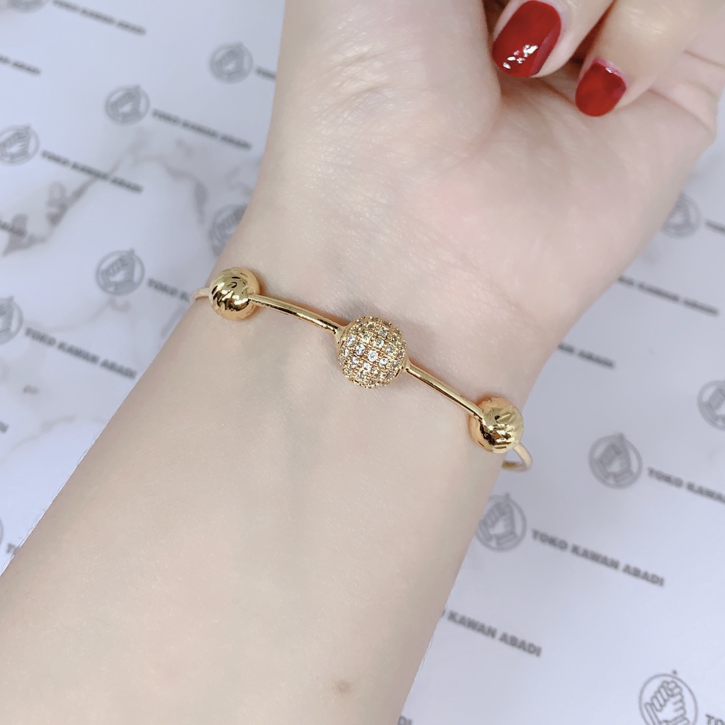 Xuping Gold Gelang Tangan Wanita Model Bangle Bola *82