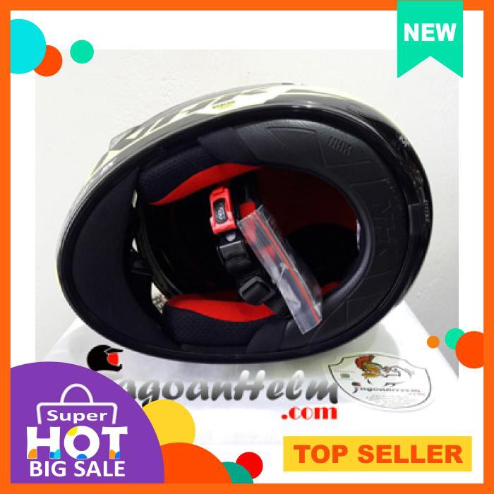 Nhk Helm Gp1000 Xvison | Black Yellow Fluo |Pins Ready X Vision