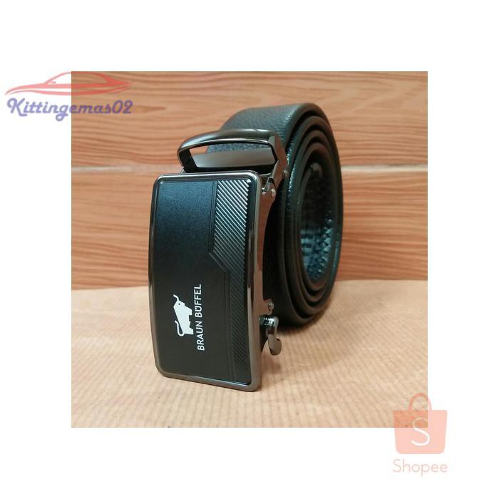 IKAT PINGGANG PRIA GESPER SABUK KTG2I1478 REL KULIT IMPORT BRAUN BUFFEL 1