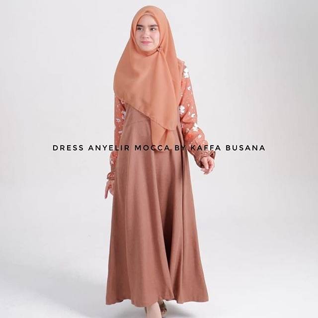Dress anyelir mocca by kaffa busana