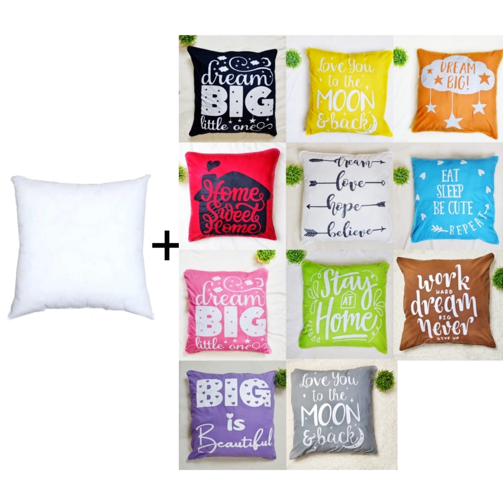 Shafiyyah.Sarban ( Sarung + Insert Bantal ) Bantal Lantai 70X70 Quotes Aneka Warna