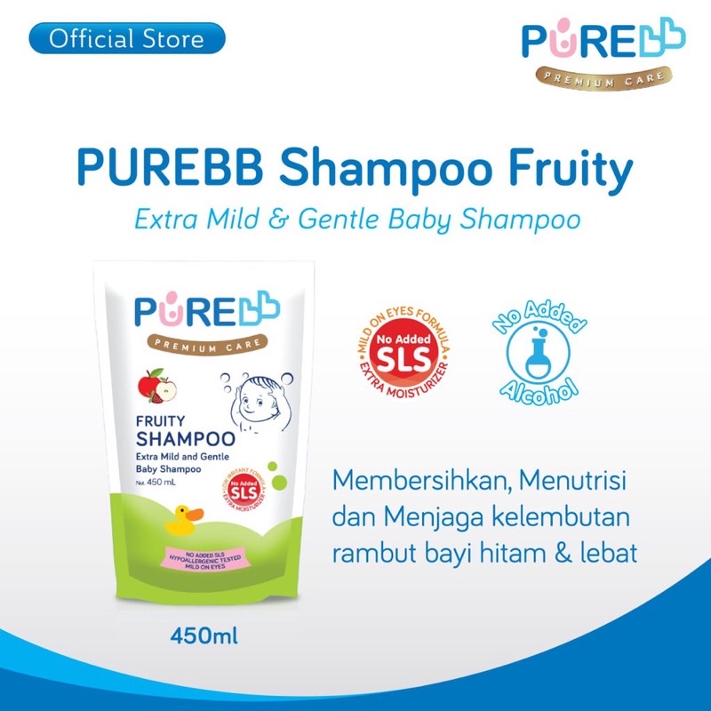 Pure Baby Shampoo Refill 450ml - Sampo Anak