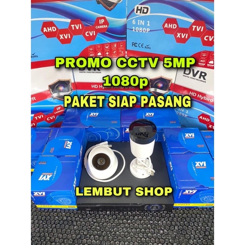 PAKET CCTV ONLINE 1080P 5MP 2 KAMERA CCTV DVR 8CH 8 CHANNEL CAMERA 5 MP HDD HARDISK 500 GB