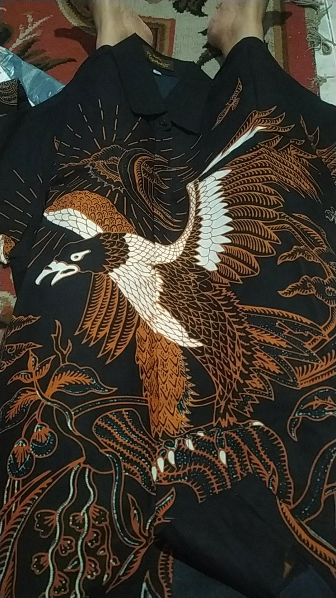 Batik Solo Kemeja Batik Pria Solo Lengan Panjang Elang Sogan Florist Atasan Modern Perwira Mahesa