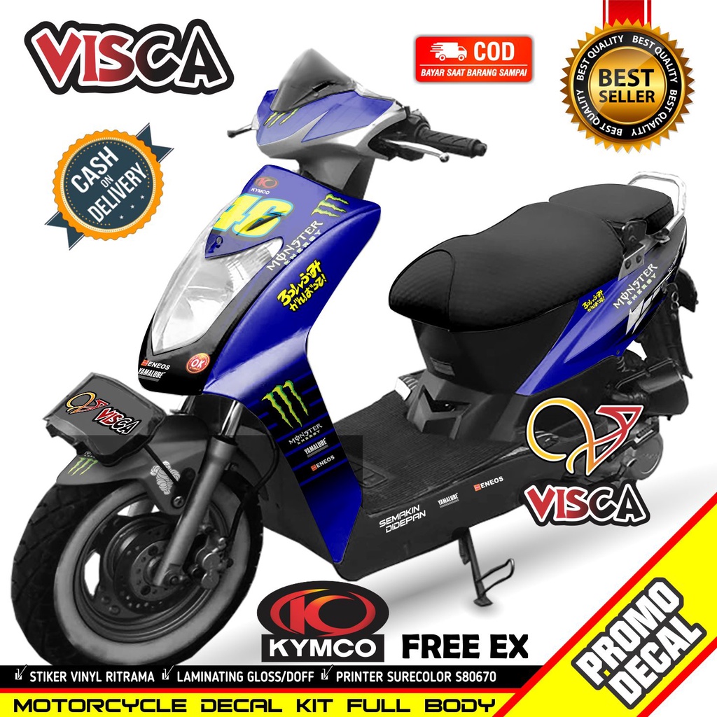 Decal Kymco Free Ex Full Body Stiker Kymco Free Ex Full Body Kymco Free Ex ME