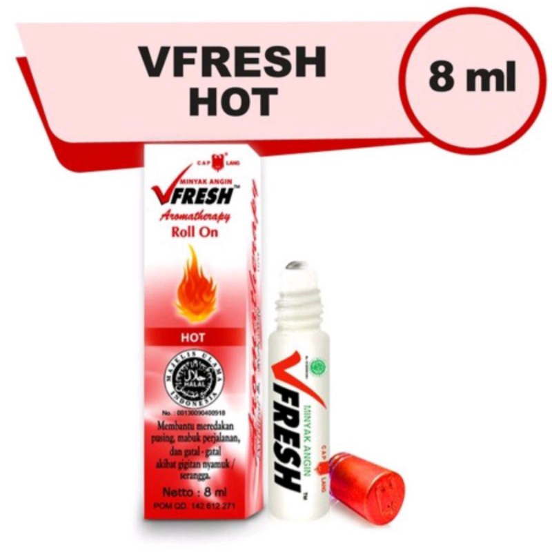 V Fresh Aromatherapy Roll on 8ml Garansi 100% Ori