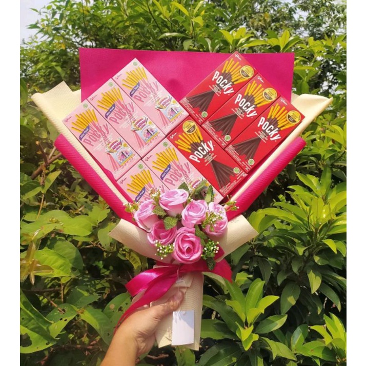 Buket Pocky Love Bunga Viral Lucu Unik Cantik