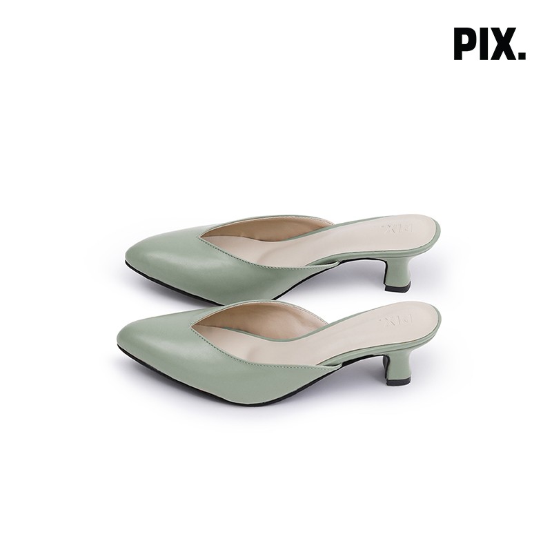 

Pixfootwear x Nasariastri Sage Green Vanilla Kitten Heel Shoes Limited Edition