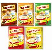 

ENERGEN SEREAL COKLAT, KACANG HIJAU, JAHE, VANILLA, JAGUNG.