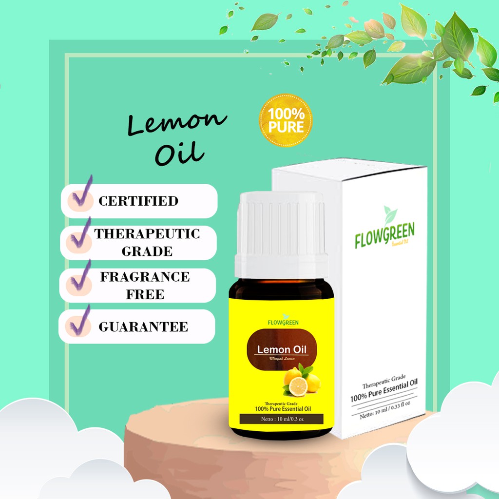 FLOWGREEN LEMON ESSENTIAL OIL MINYAK ESSENSIAL ATISIRI AROMA TERAPI DIFFUSER HUMIDIFIER OIL