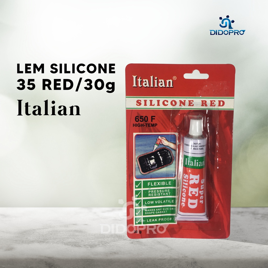 Italian Red Silicone 30 gram - Lem Silikon Sealer Merah