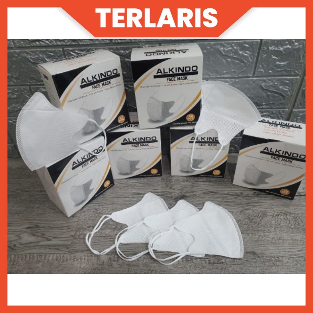 Masker Duckbill Alkindo 3Ply Earloop Disposable Duck Bill Impor Isi 50Pcs-3