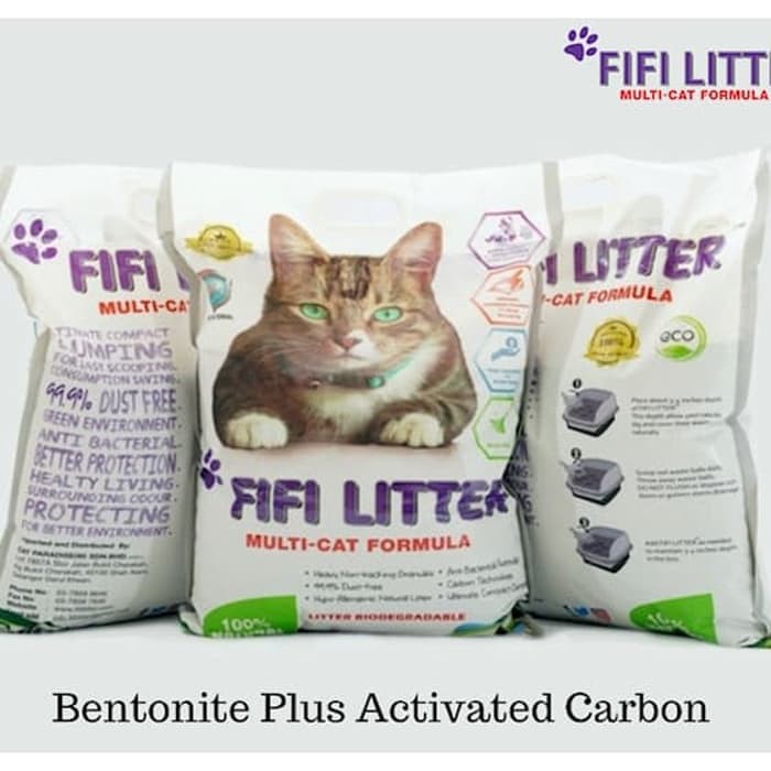 Pasir Kucing Gumpal FIFI Cat Litter 10L Super Premium