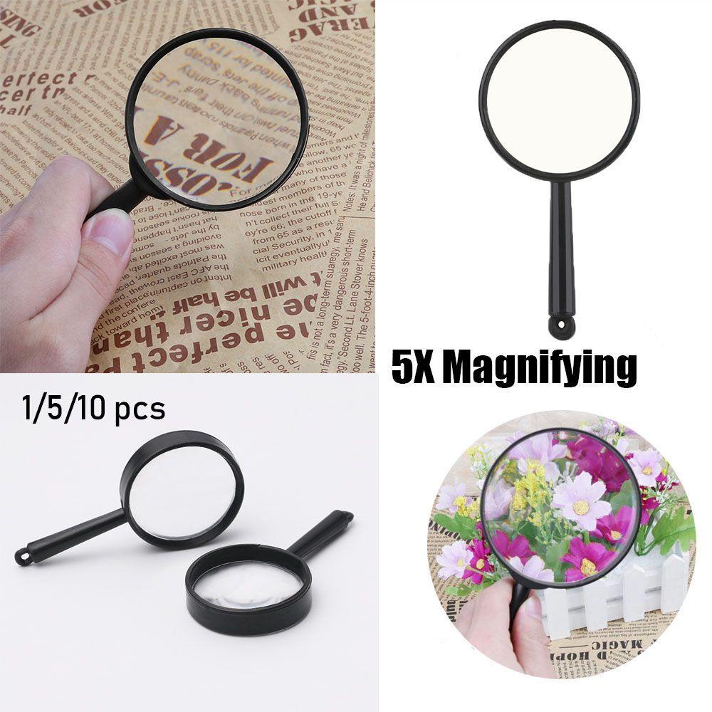 Suyo1 /5 /10pcs Kaca Pembesar Genggam Saku Mini 25mm Insect viewer Jewelry Loupe